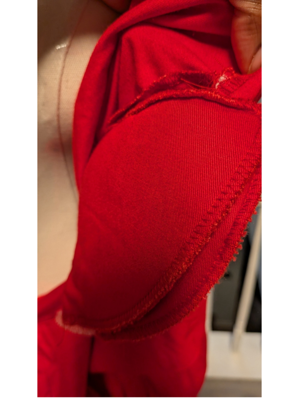 Vintage Rabbit Rabbit Rabbit Designs Red Rayon Shoulder Pad Midi Dress Size 8 - Picture 2 of 5